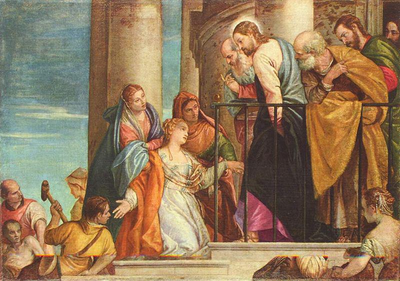 Paolo Veronese Die Heilung des Blutfussigen oil painting image
